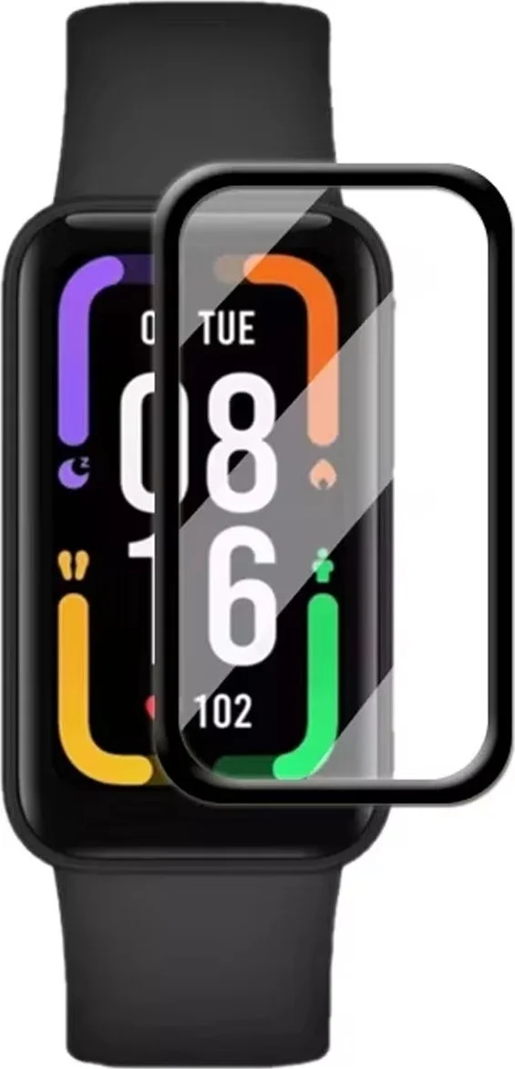 فورزاكاس Full Cover 3D Pet Screen Protector Film with Frame for Xiaomi Smart Band 9 Active - FC016