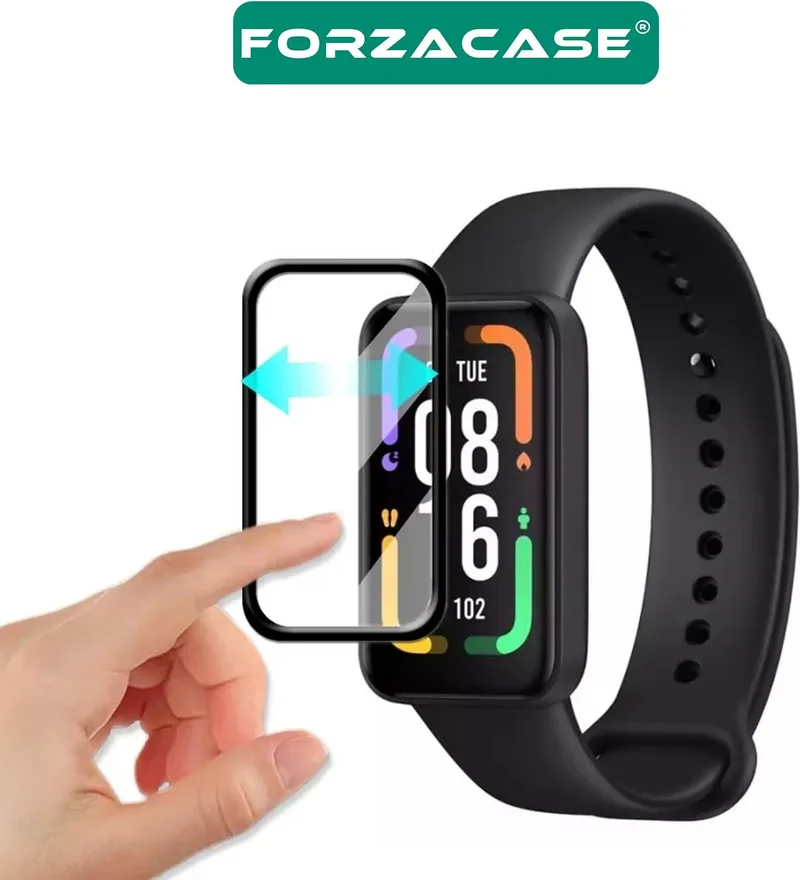 فورزاكاس Full Cover 3D Pet Screen Protector Film with Frame for Xiaomi Smart Band 9 Active - FC016