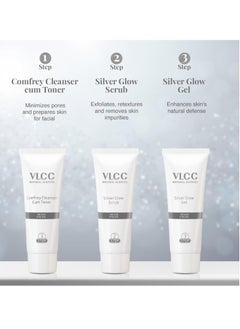 VLCC VLCC Silver Facial Kit - 60 g | Skin Purifying and Detoxing Facial. Excess Oil control. Helps balance pH & bright complexion. Silver Powder, Winter Cherry, Licorice Extract, Orange & Lemon Extract.  - Image 5