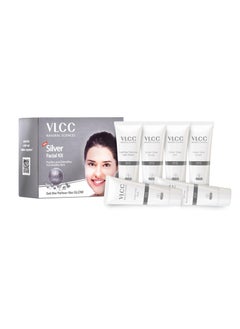 VLCC VLCC Silver Facial Kit - 60 g | Skin Purifying and Detoxing Facial. Excess Oil control. Helps balance pH & bright complexion. Silver Powder, Winter Cherry, Licorice Extract, Orange & Lemon Extract.  - Image 2
