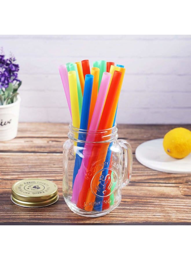CVNDKN 100 Pcs Jumbo Smoothie Straws,Colorful Disposable Wide-mouthed Large Straw. - Image 5