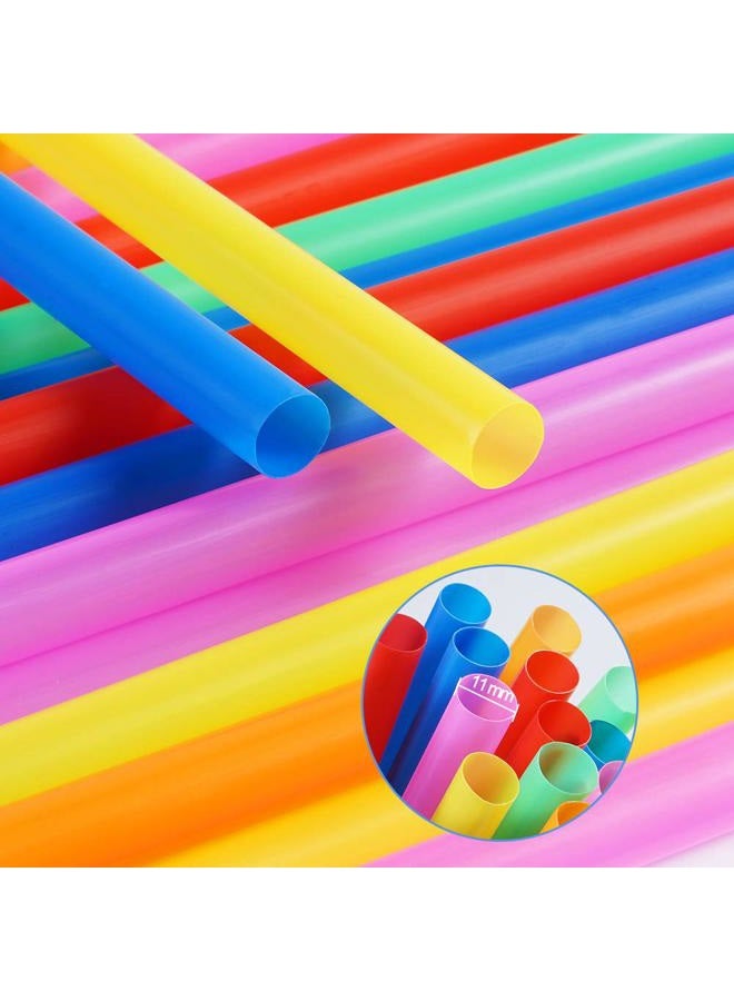 CVNDKN 100 Pcs Jumbo Smoothie Straws,Colorful Disposable Wide-mouthed Large Straw. - Image 3