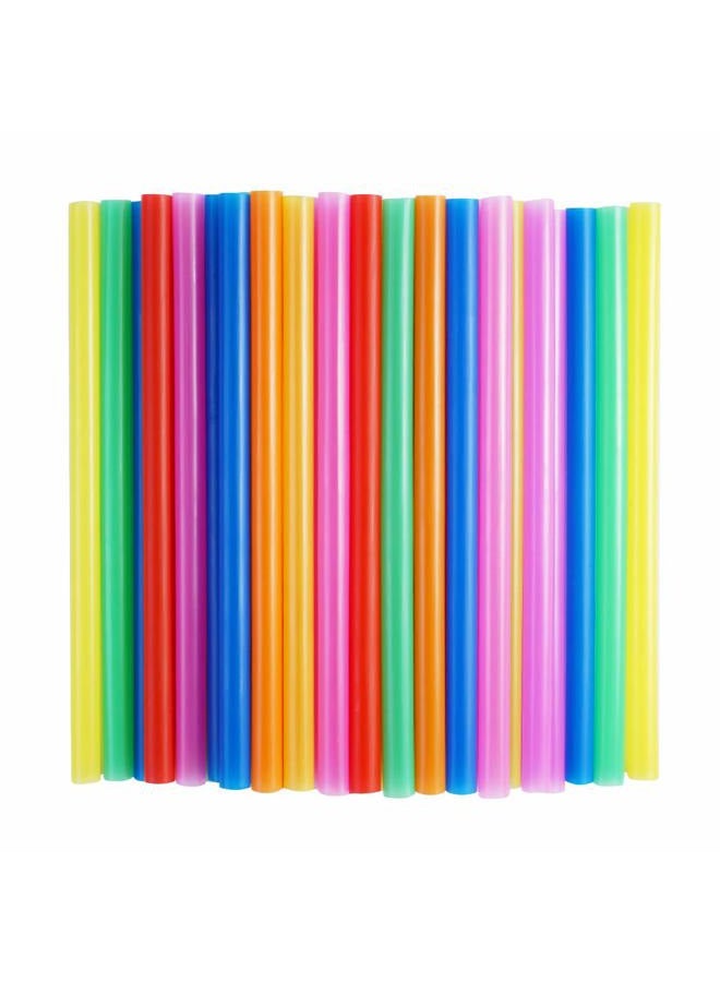 CVNDKN 100 Pcs Jumbo Smoothie Straws,Colorful Disposable Wide-mouthed Large Straw. - Image 1
