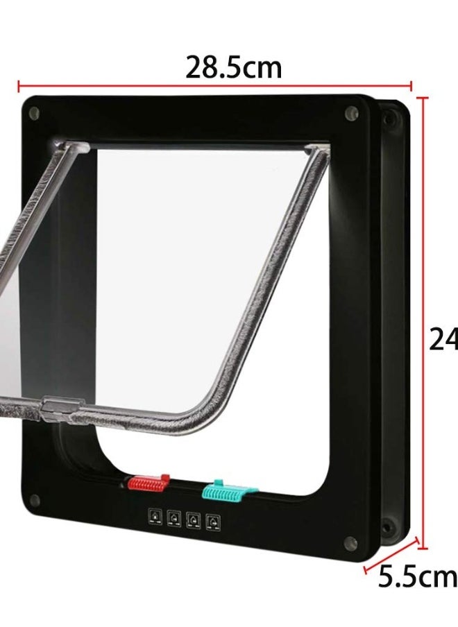 Generic 4-Way Locking Magnetic Cat Flap, Large Size - Pet Door for Cats and Large Dogs, Interior & Exterior Use, Easy Installation, Outer Size: 11"x 9.8"  - Image 5