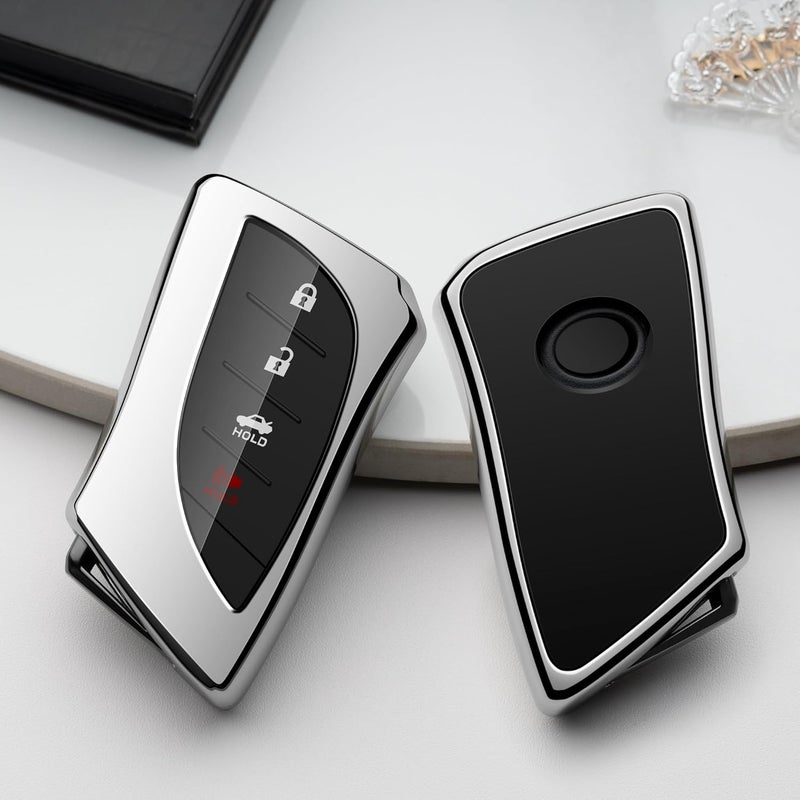Tengare Lexus Key Fob Cover 2024 2023 Car Key Protector Case Holder ES250 ES300h ES350 GX550 LC500 LC500h LS500 LS500h LX600 NX250 NX350 NX350h NX450h+ RX350 RX350h RX450h+ RX500h Accessories - Image 4