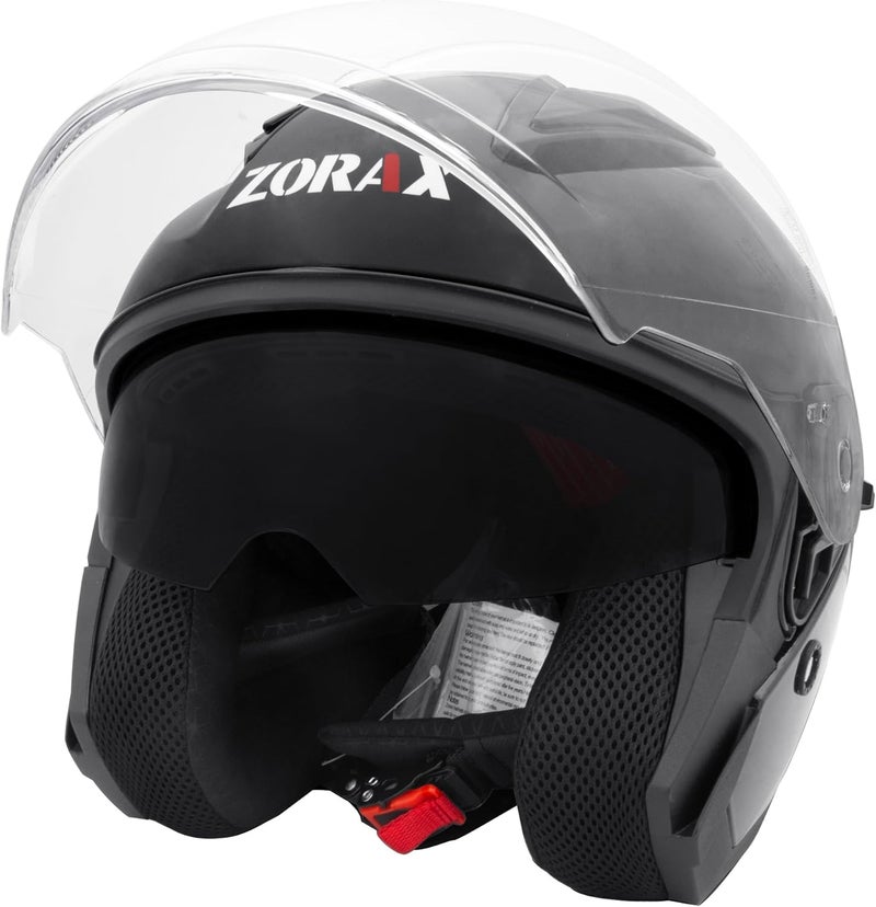 Zorax خوذة دراجة نارية زوراكس ZOR-608 تولّا ذات واقي مزدوج مفتوح الوجه معتمدة ECE 2206 - Image 1