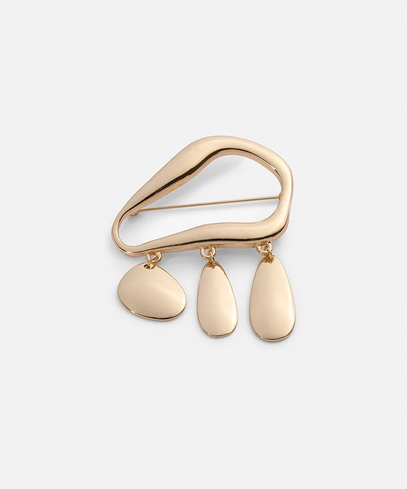 ابيكول Gold-Tone Dangle Brooch