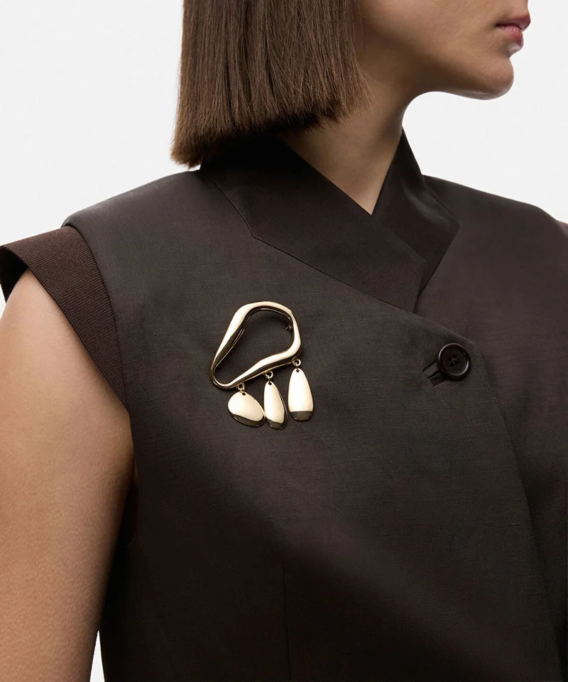 ابيكول Gold-Tone Dangle Brooch