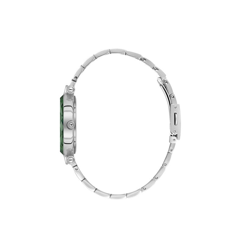 DANIEL KLEIN Women's Stainless Steel Silver and Gold Alloy Case Analog Dark Green Round Sunray Dial Japanese Quartz Premium 30 Meters Water Resistant - Image 2