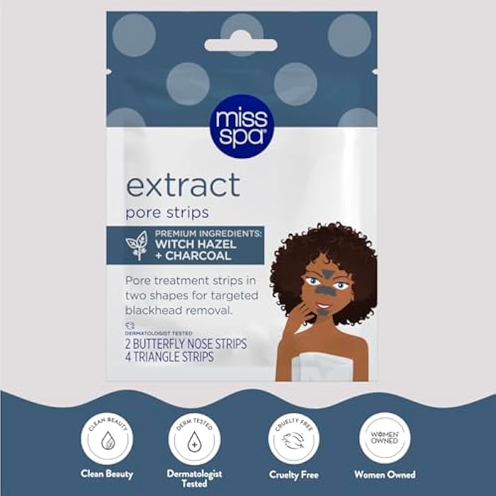 MISS SPA Blackheads Remover Pore Strips, Deep Cleaning Nose Blackheads Remover for All Skin Types, Remove Blackheads Dirt Oil, Chin and Forehead Peel Off Strips, Dermatologist Tested, 24 Pieces - Image 2