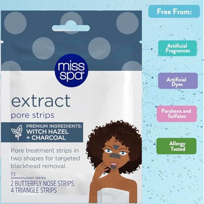 MISS SPA Blackheads Remover Pore Strips, Deep Cleaning Nose Blackheads Remover for All Skin Types, Remove Blackheads Dirt Oil, Chin and Forehead Peel Off Strips, Dermatologist Tested, 24 Pieces - Image 4