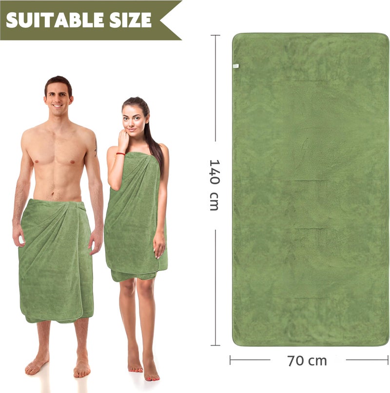 MAXOSHINE Microfiber Towels for Bath Large Size-Super Soft Coral Fleece Bathing Towel Hook Quick Dry Super Absorbent-Bath Towel for Men and Women-70x140 cm, 350 GSM, Pack of 2 - Image 5