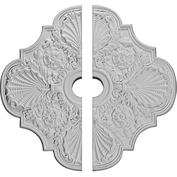CM29FW2 FLOWER CEILING MEDALLION, 29"OD X 3 5/8"ID X 1 3/8"P (FITS CANOPIES UP TO 6 1/4"), FACTORY PRIMED - Image 1