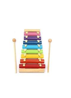 Wooden xylophone piano toy with 8 musical tones for children