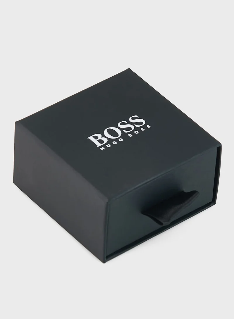BOSS Ionic Thin Gold 1 Stainless Steel With Crystal Drop Earrings