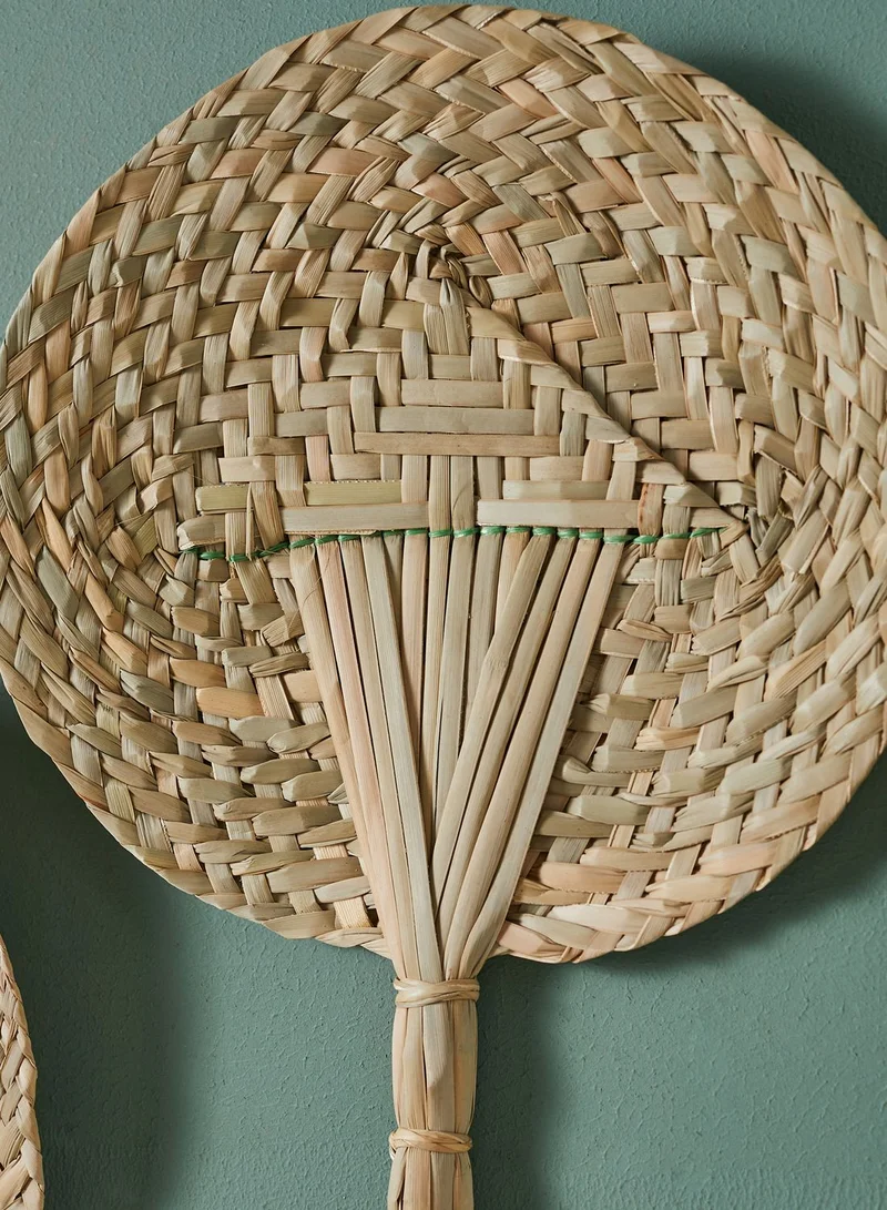 Noire Edit Woven Fan Wall Decor