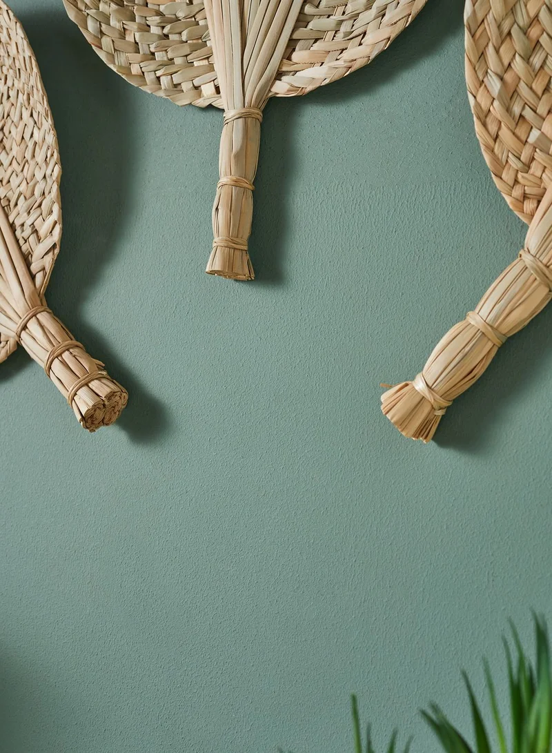 Noire Edit Woven Fan Wall Decor