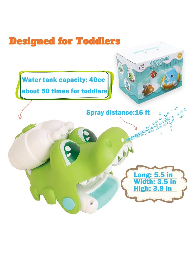 KASTWAVE Wrist Water Squirt for Toddlers, Summer Outdoor Swimming Pool Beach Bath Water Toys for Boys & Girls Kids Age3 4 5 (Crocodile)  - Image 3