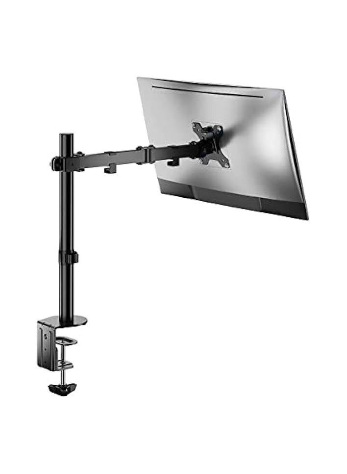 PROMASS Classic PC Monitor Desk Mount for 19, 21, 23, 24, 27 and 32 Inch Computer Monitors, Black - Image 1