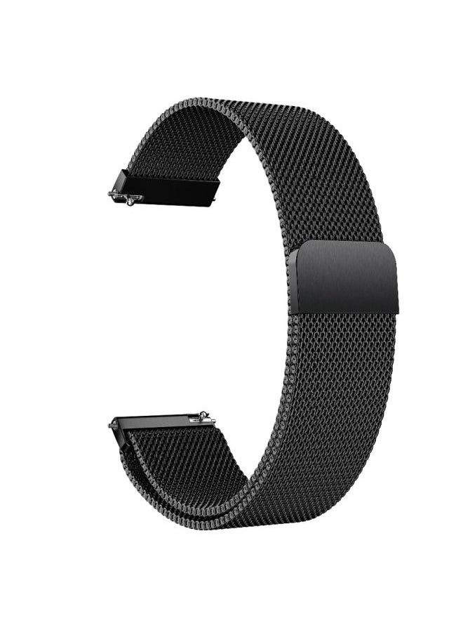 Generic - Replacement Strap For Huawei Watch 3 / 3 Pro Milanese Stainless Steel Watch Band Black - Image 1