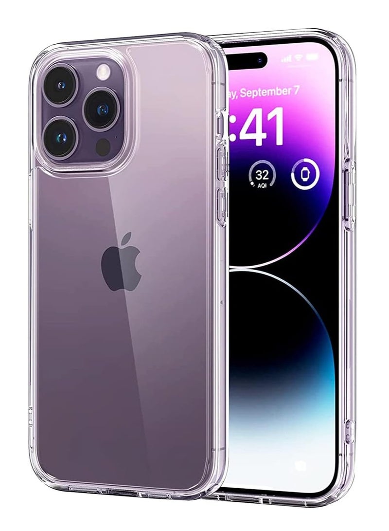 BORTONY iPhone 14 Pro Max Case Cover 6.7 inch Crystal Clear Anti Scratch Shockproof Slim Thin Transparent Phone Case for Apple iPhone 14 Pro Max (6.7 inch) Clear - Image 1