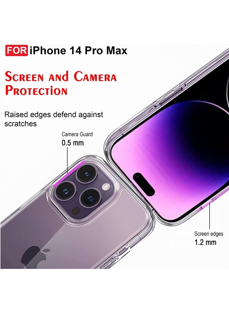 BORTONY iPhone 14 Pro Max Case Cover 6.7 inch Crystal Clear Anti Scratch Shockproof Slim Thin Transparent Phone Case for Apple iPhone 14 Pro Max (6.7 inch) Clear - Image 3