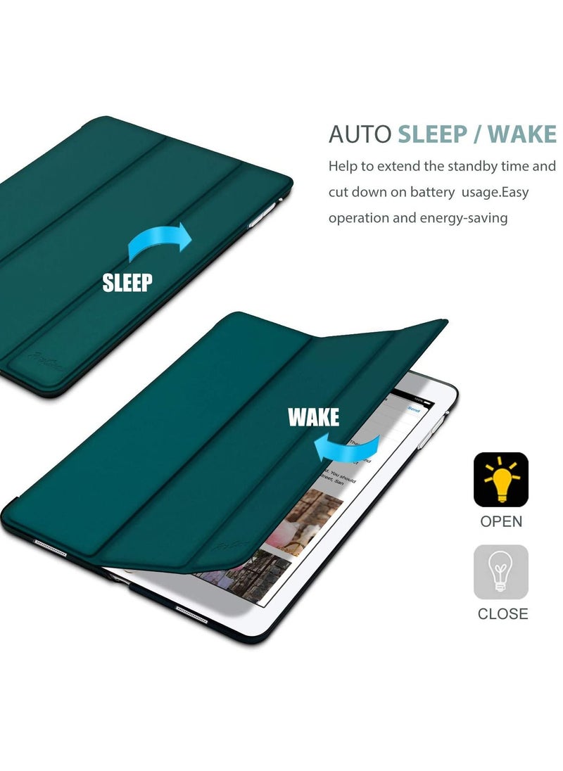 Procases - iPad Pro 12.9 2017/2015 Case (Old Model, 1st & 2nd Gen), Ultra Slim Lightweight Stand Smart Case Shell with Translucent Frosted Back Cover for Apple iPad Pro 12.9 Inch -Emerald - Image 1