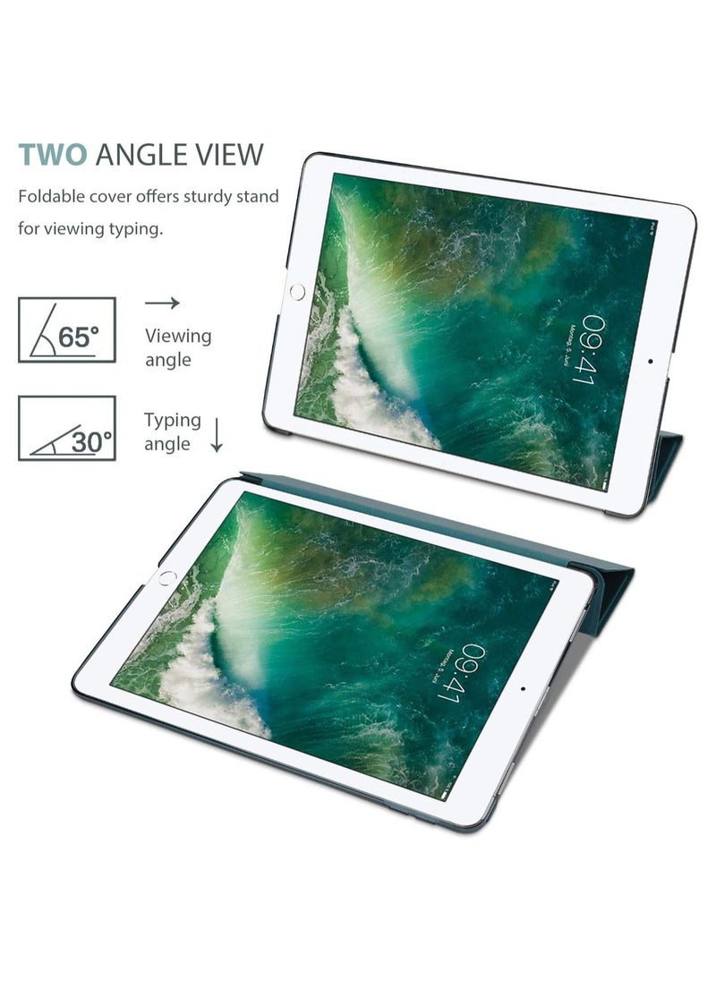 Procases - iPad Pro 12.9 2017/2015 Case (Old Model, 1st & 2nd Gen), Ultra Slim Lightweight Stand Smart Case Shell with Translucent Frosted Back Cover for Apple iPad Pro 12.9 Inch -Emerald - Image 1