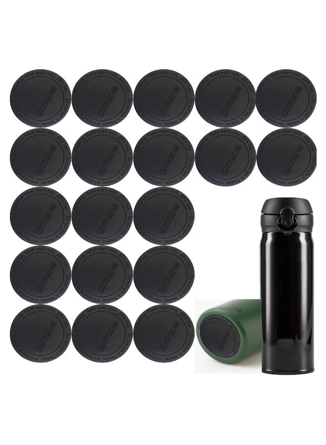 20pcs Rubber Bottoms for Sublimation Tumbler, Protective Antislip Silicone Bottoms with Adhesive for Tumbler, Protective Non-Slip Rubber Bottom for Wine Tumblers,Skinny Tumbler Jars - Image 1