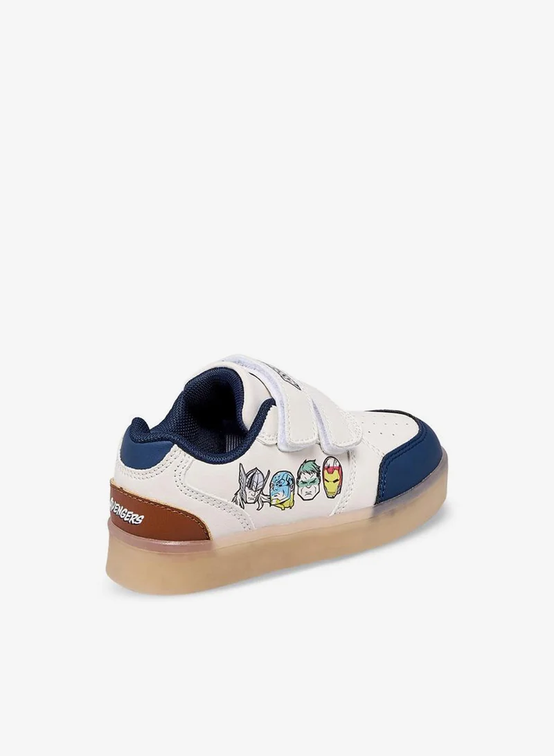 Marvel WHITE Boys Avengers Print Hook & Loop Ankle School Sneakers for Men | Best Price UAE