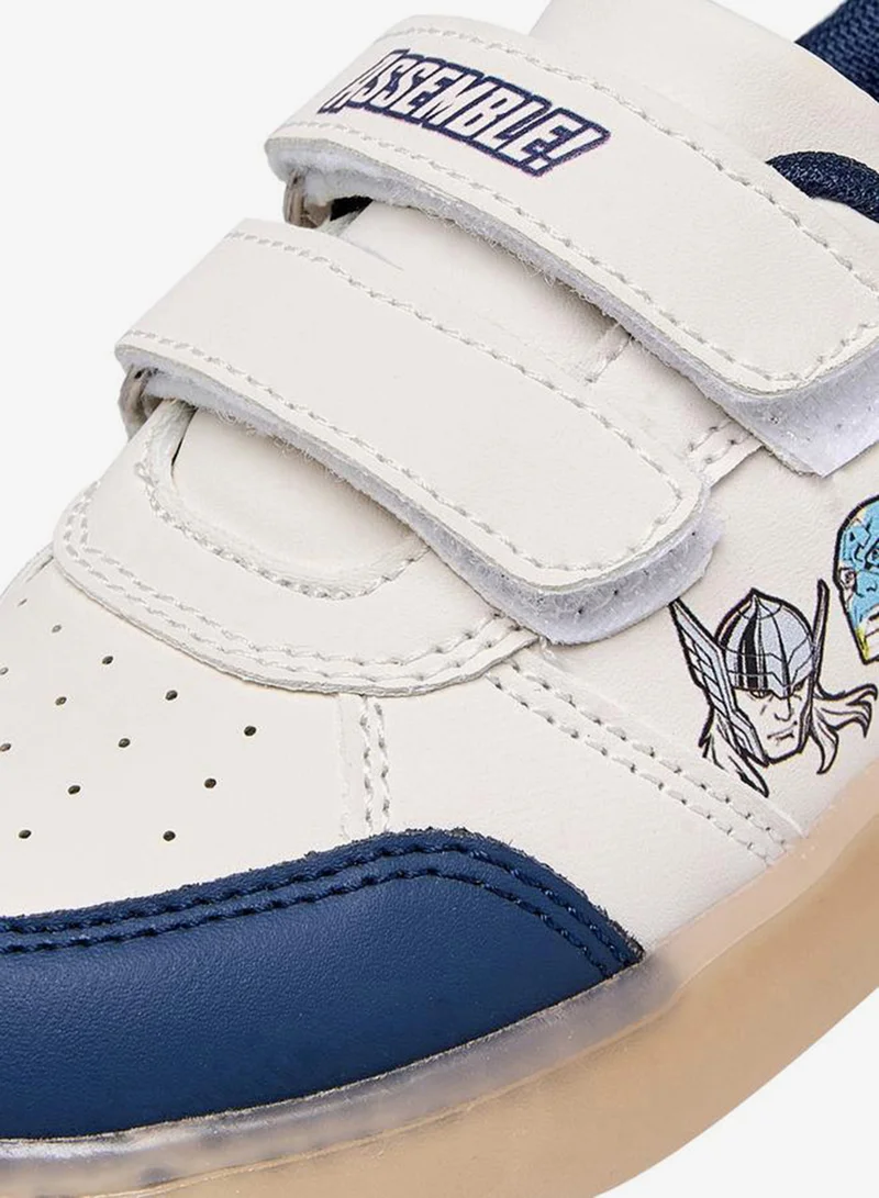 Marvel WHITE Boys Avengers Print Hook & Loop Ankle School Sneakers for Men | Best Price UAE