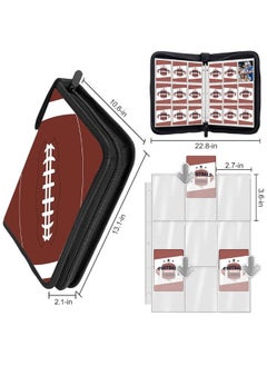 POKONBOY POKONBOY 9-Pocket Football Card Binder, Trading Card Holder with Sleeves Card Collectors Album Hold Up to 900 Cards, Fit for Football Cards Baseball Cards Sport Trading Cards  - Image 1
