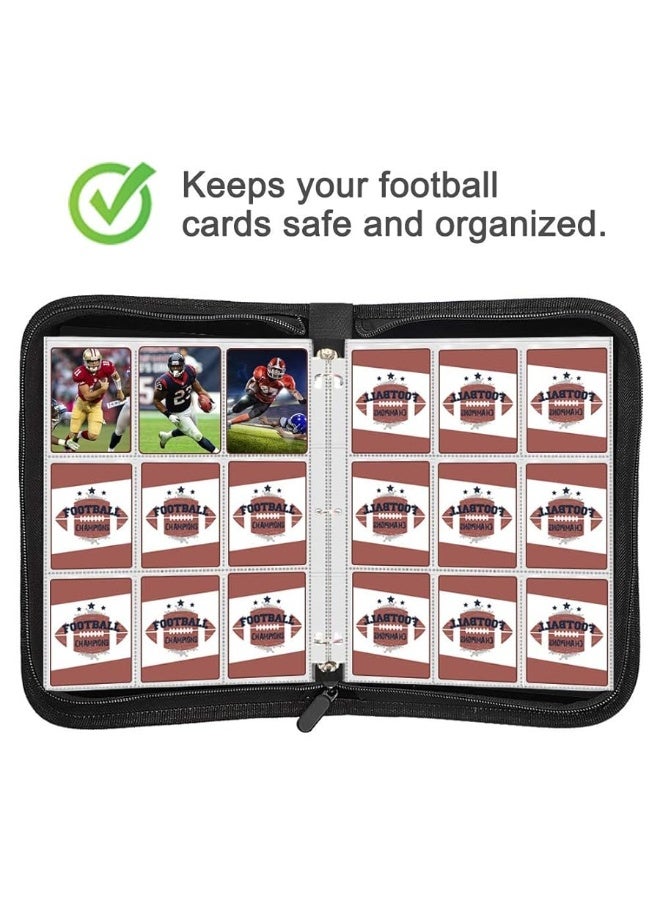 POKONBOY 9-Pocket Football Card Binder, Trading Card Holder with Sleeves Card Collectors Album Hold Up to 900 Cards, Fit for Football Cards Baseball Cards Sport Trading Cards - Image 2