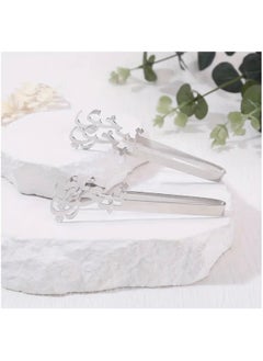 Just Quality 2pcs Cute Silvery Carbon Clips Perfect for Incense Burners and Kitchen Use  - Image 1