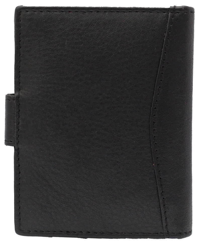 Husk N Hoof RFID Protected Leather Credit Card Holder Wallet for Man Women | Card Holder for Men Woman | Black (20 Card Slots) - Image 3
