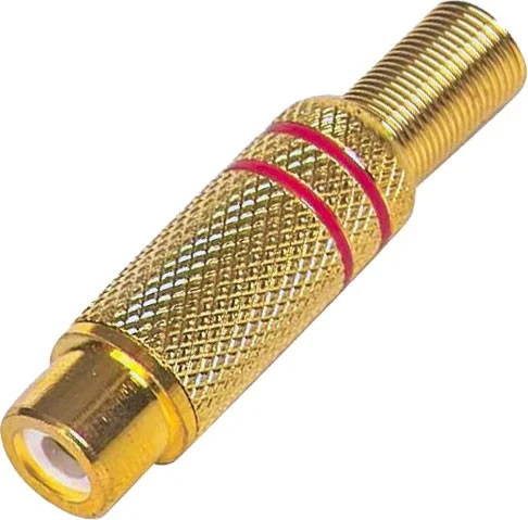 إيه واي تي Tos Plug Female Gold Gold Extension Brass Jack Socket