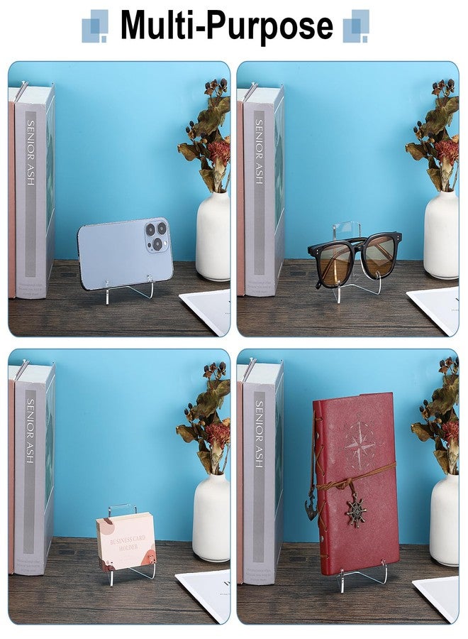 JUXYES 3 Pack Acrylic Wallet Display Holder Stands, Portable Easels Display Stand Clear Plate Display Rack for Boutique, Retail Countertop Acrylic Display Stand for Hand Purse, Wallet, Photos, Book - Image 4