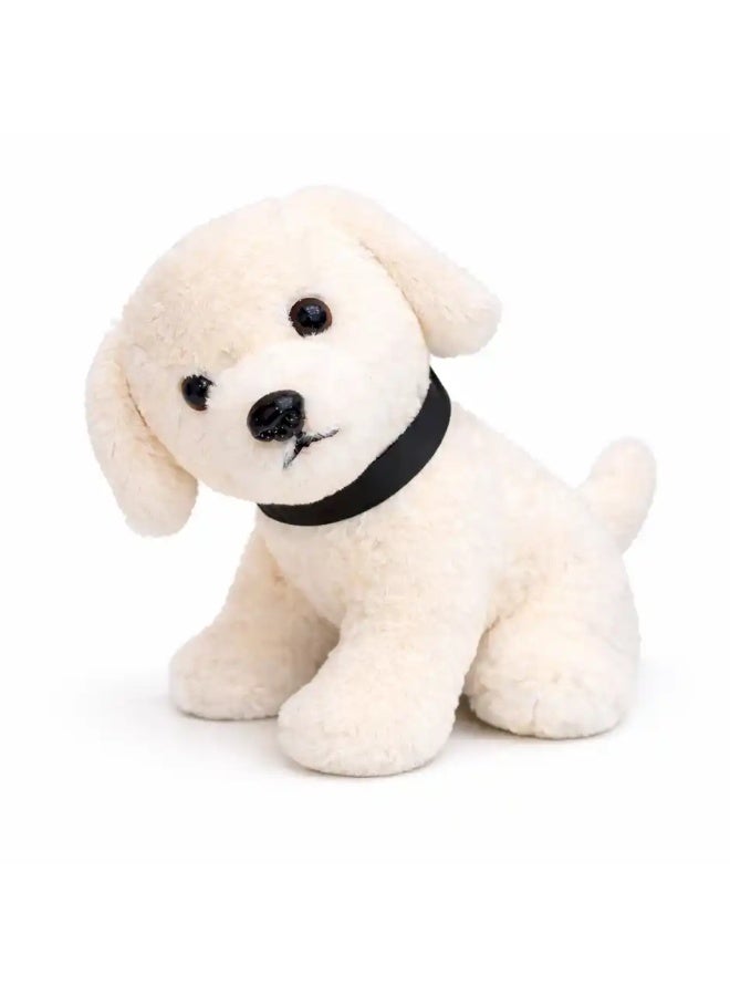 DearJoy Sitting Dog Soft Toy - White, 25cm - Image 2
