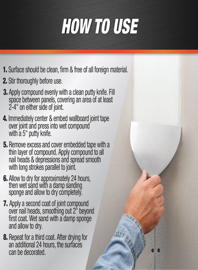 DAP Lightweight Wallboard Joint Compound, White, 1 Gal (7079810114) - Image 4