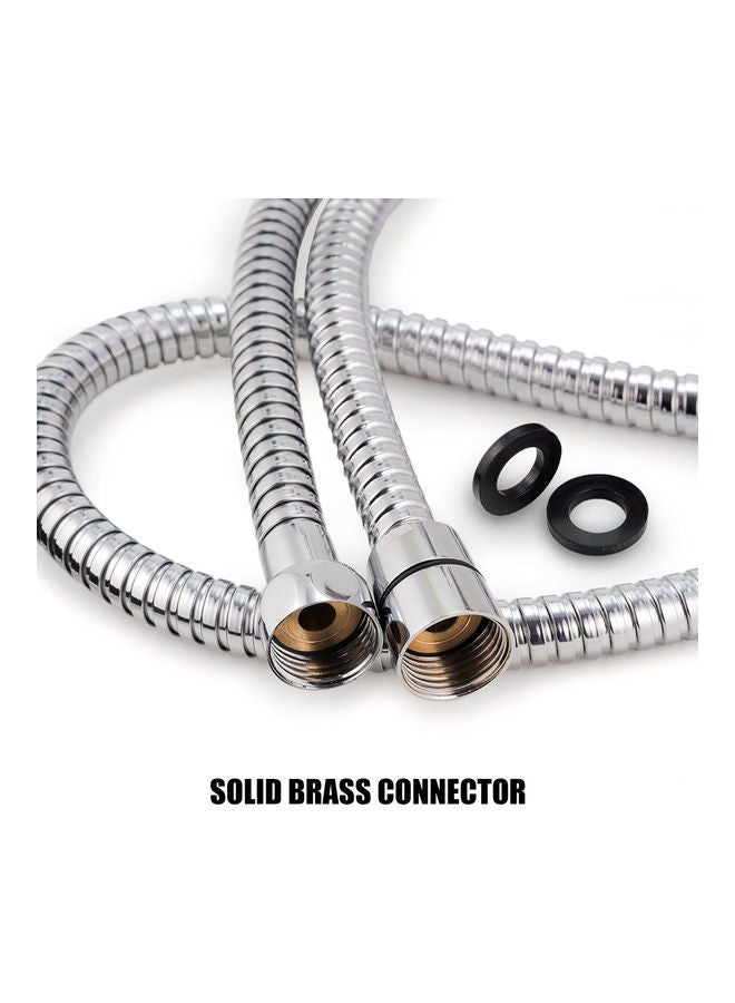 NIBEMINENT Handheld Shower Head Spray Set Silver 25.5 x 5.8 11.8cm - Image 4