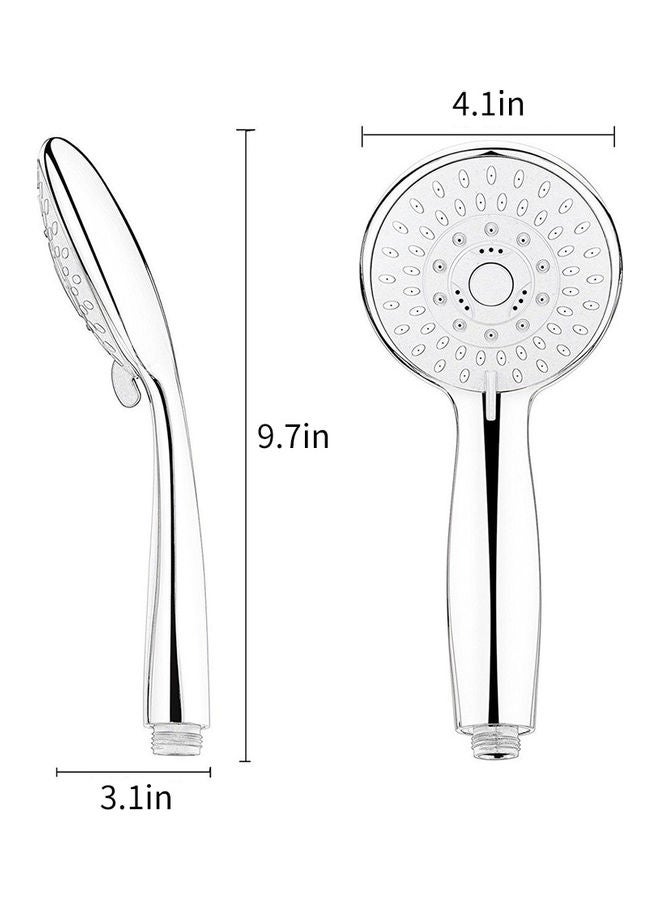 NIBEMINENT Handheld Shower Head Spray Set Silver 25.5 x 5.8 11.8cm - Image 5