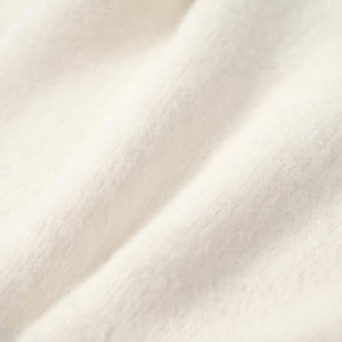 Bold N Elegant Girls Woolen Pearl Bow Design Party Sweater with Embellished Neckline | Soft Fur Knit Party Pullover Sweater Winter Jumper for Baby Girls Upto 5 Years White - Image 4