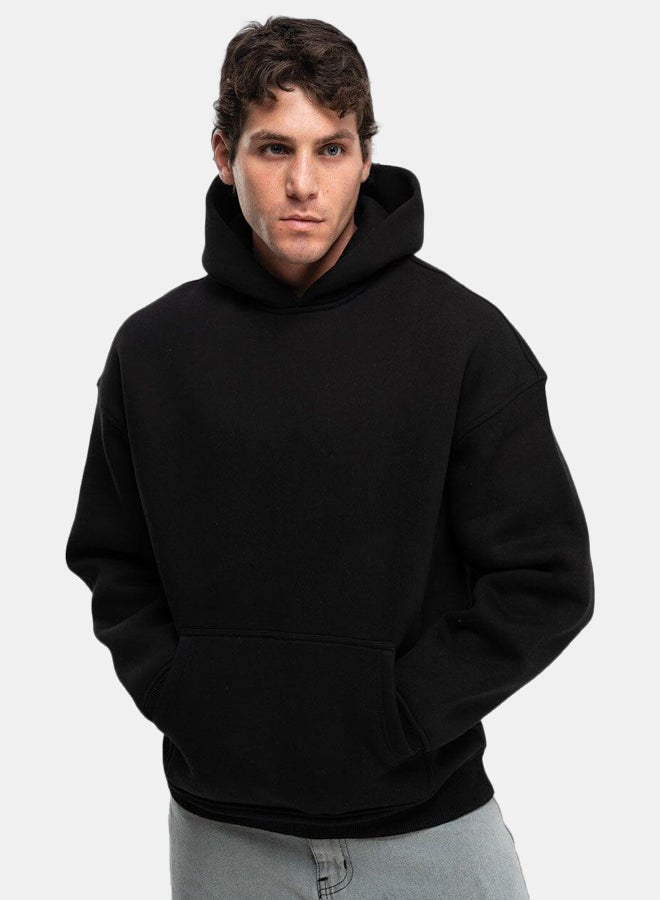 In Your Shoe Black Basic Heavy Oversized Hoodie - Image 3
