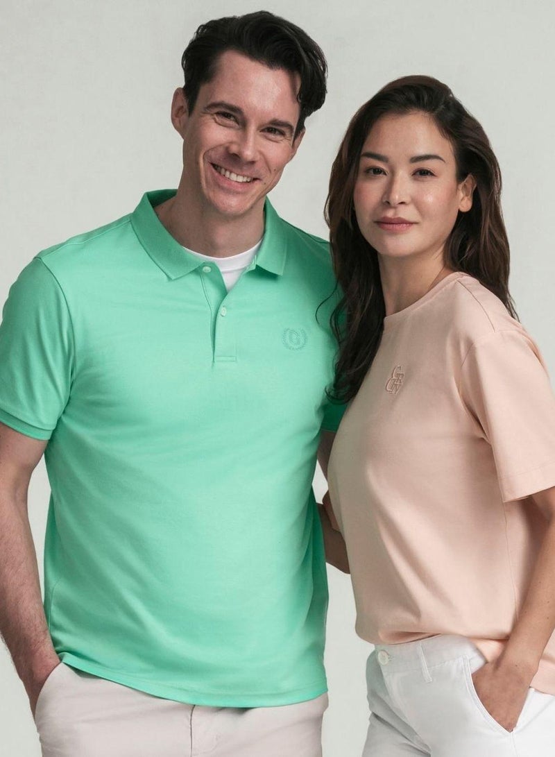 GIORDANO Men’s Slim Fit Liquid Touch Cotton Interlock Polo - Image 1