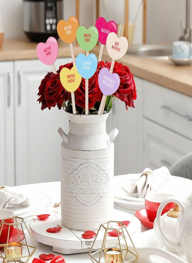 وولاين مجموعة والين من 16 قطعة من أعواد الزينة لعيد الحب، أعواد خشبية ملونة على شكل قلوب حلوى، أعواد خشبية على شكل قلوب لتزيين طاولة عيد الحب في المنزل، ولحشو المزهريات، ولحفلات الزفاف والذكرى السنوية. - Image 5