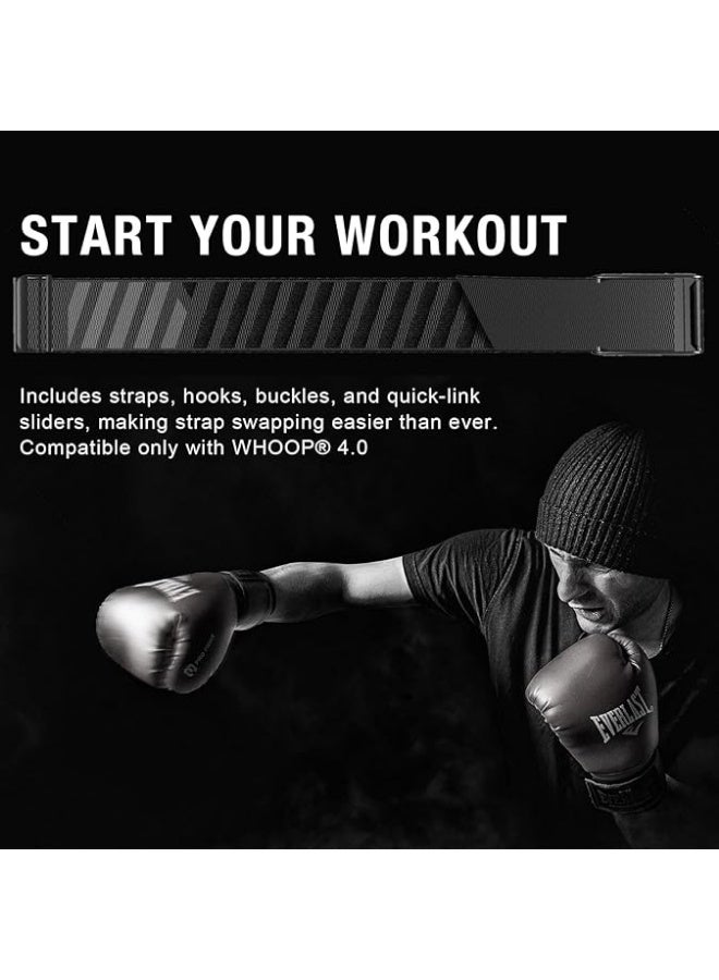 HydroKnit Wristband - Replacement Fast-Drying Band Compatible with WHOOP 4.0 - Stylish & Affordable Replacement Strap - Breathable Band Strap Including U Shape Black Connector - Image 2