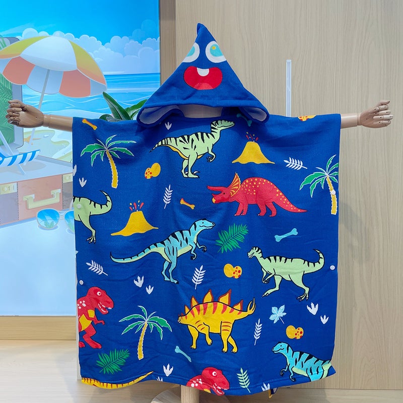 Large Children'S Bath Towel Cape Boys And Girls Hooded Bathrobe Cape Explosions Wearable Bath Towel - Image 1