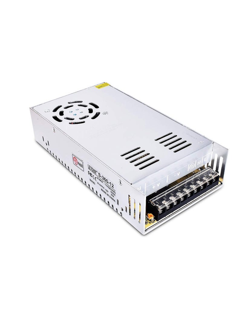 Generic NA Voltage Converter, AC 220V to DC 12V 30A 360W Voltage Transformer Regulated Switching Po-wer-Supplys Adapter Converter for LED Strip Light, 3D Printer, Computer Project, CC-TV (S-360-12) 