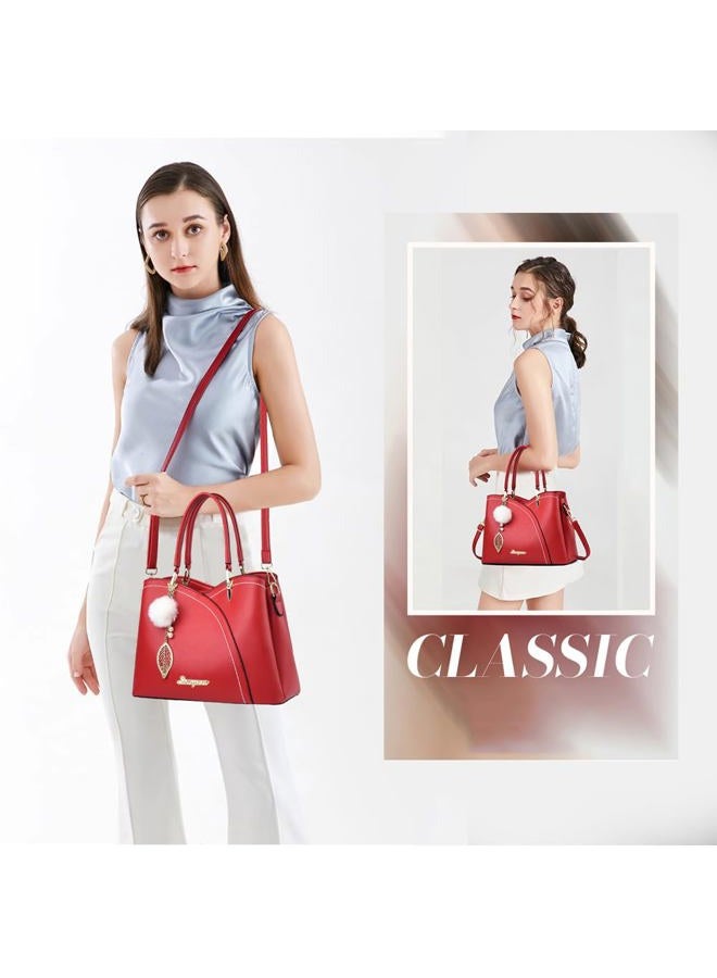 SiMYEER Satchel Purses and Handbags for Women Leather Crossbody Bags Shoulder Tote Bags - Image 2