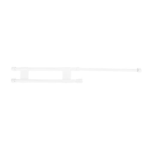 Camco 28" Double RV Refrigerator Bar, Holds Food and Drinks in Place During Travel, Prevents Messy Spills, Spring Loaded and Extends Between 16" and 28" - White (44073) - Image 4